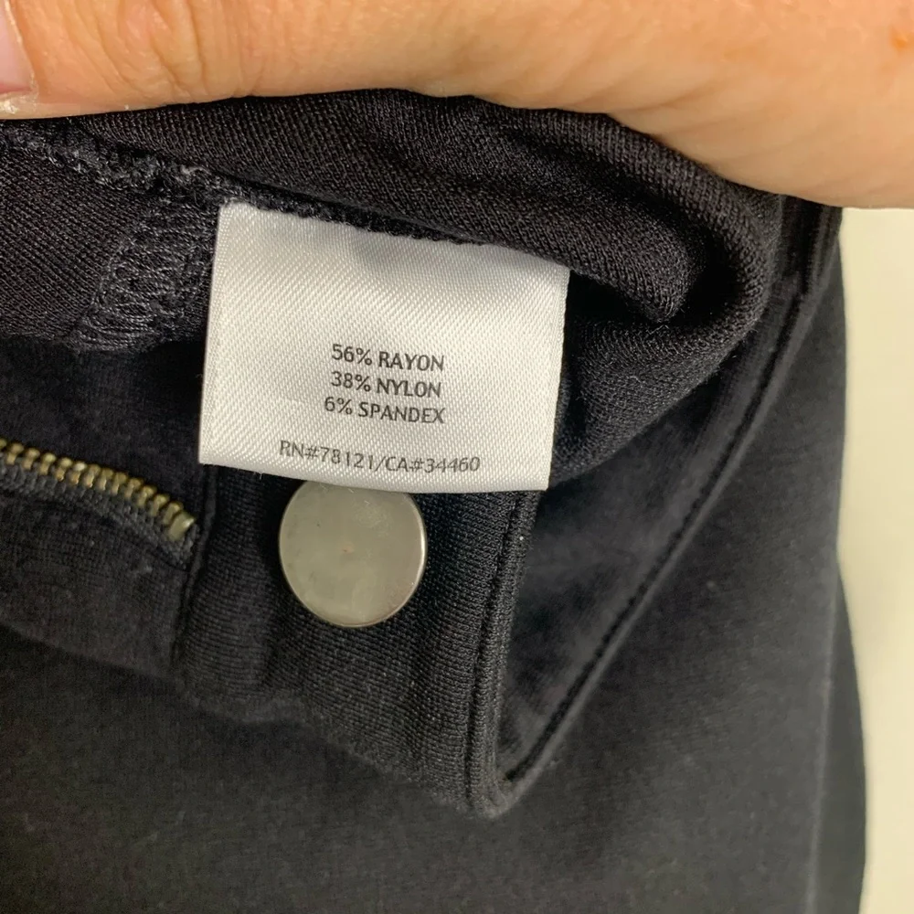 Eileen Fisher Ponte zip black riding pants - Picture 8 of 8